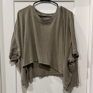 We the Free Casual Olive Green Women's Top